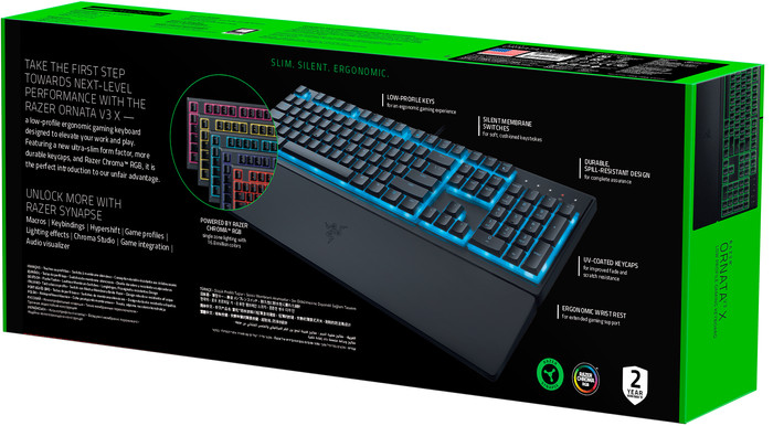 Razer Ornata V3 X Gaming-Tastatur Qwertz verpackung