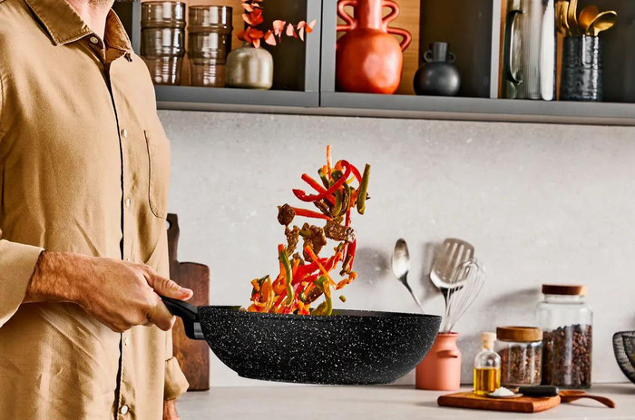 Tefal Excell'Cook Wok 28 cm produkt in gebrauch