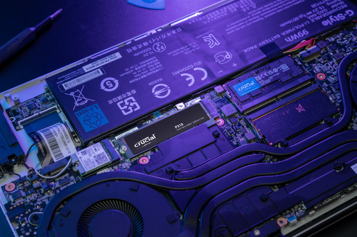 Crucial P310 500GB NVMe SSD produkt in gebrauch