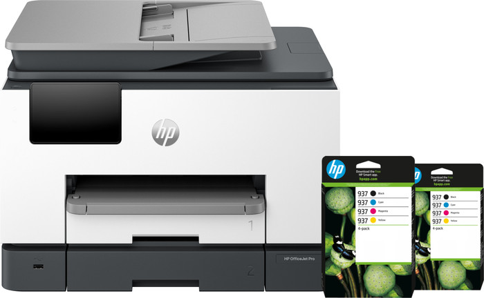HP OfficeJet Pro 9132e + 2 Black + 2 Color Cartridges Main Image