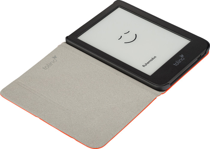 tolino shine - Origami Falttasche - Cayenne Red linke seite