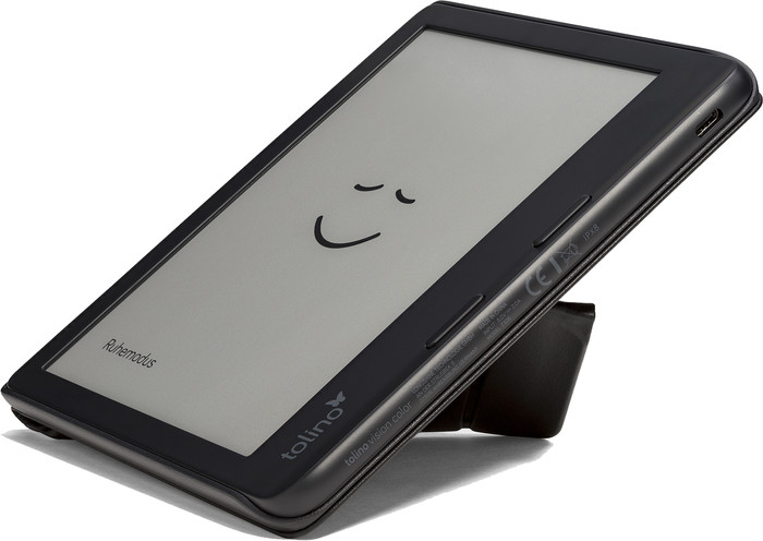 Tolino Vision Color - Origami Folding Cover - Black right side