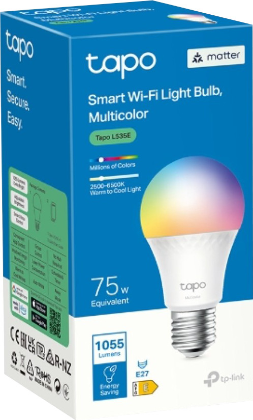 TP-Link Tapo L535E - White and Colored Light - E27 packaging