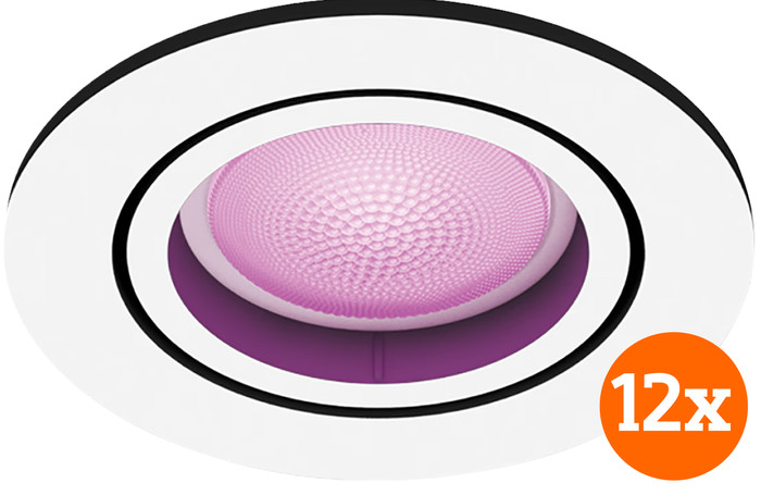 Philips Hue Centura Recessed Spot Light White and Color - Round -  White - 12-pack Main Image