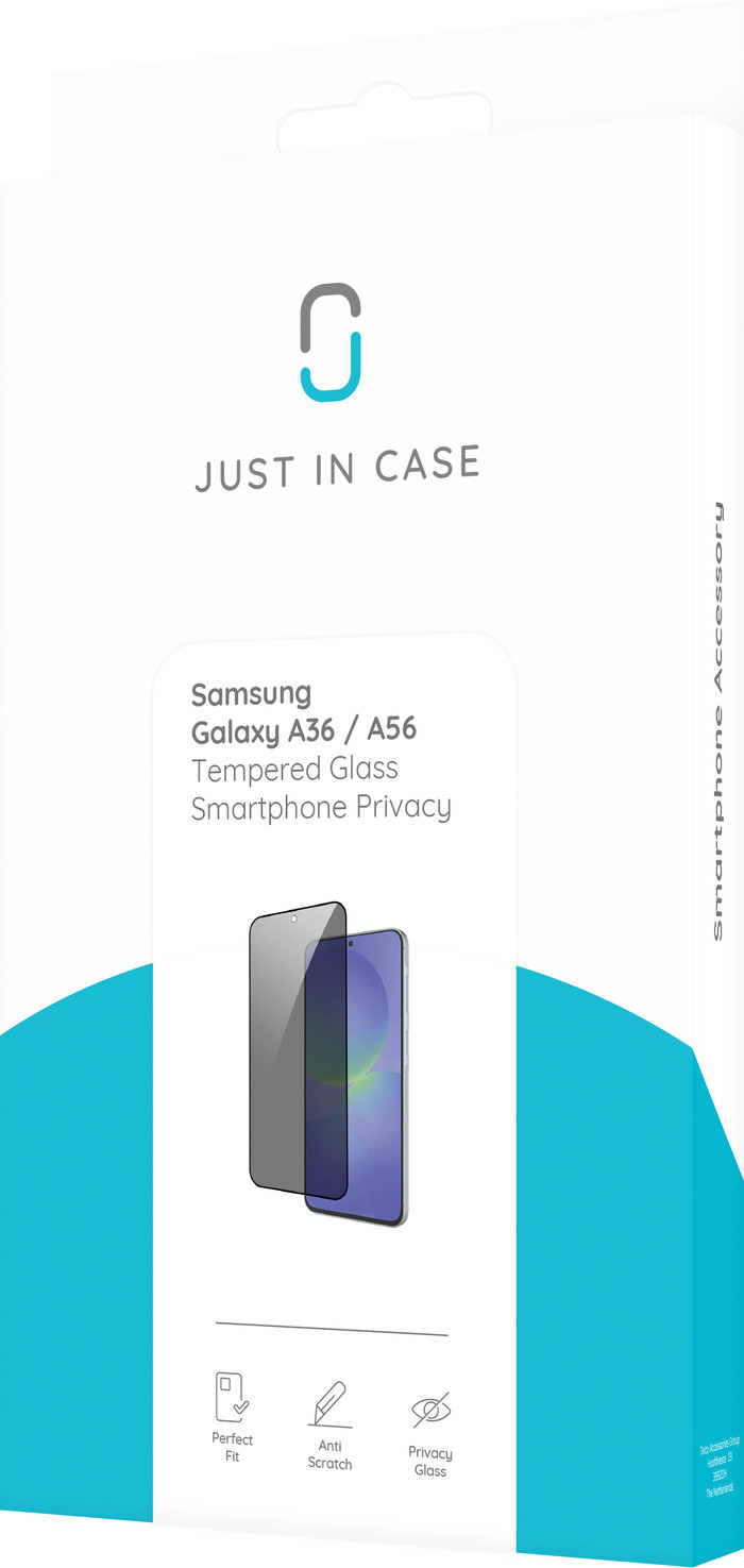 Just In Case Full Cover Samsung Galaxy A36/A56 Privacy Displayschutz Schwarz verpackung