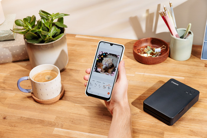 Canon SELPHY QX20 Schwarz produkt in gebrauch