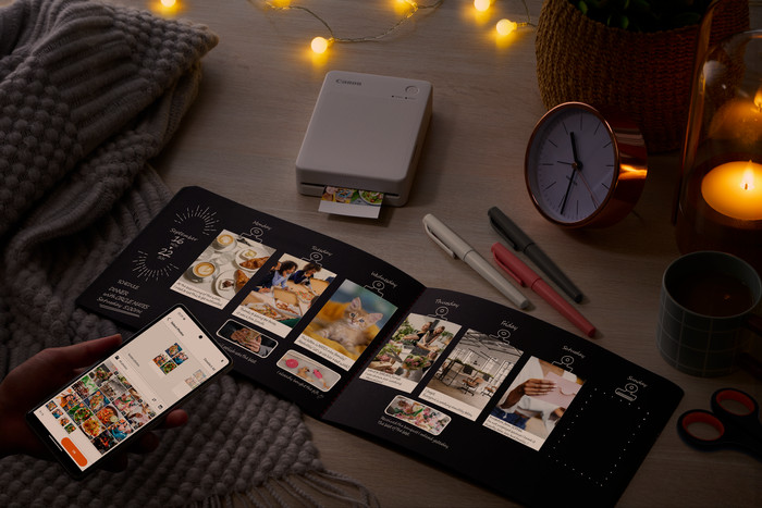 Canon SELPHY QX20 Weiß produkt in gebrauch