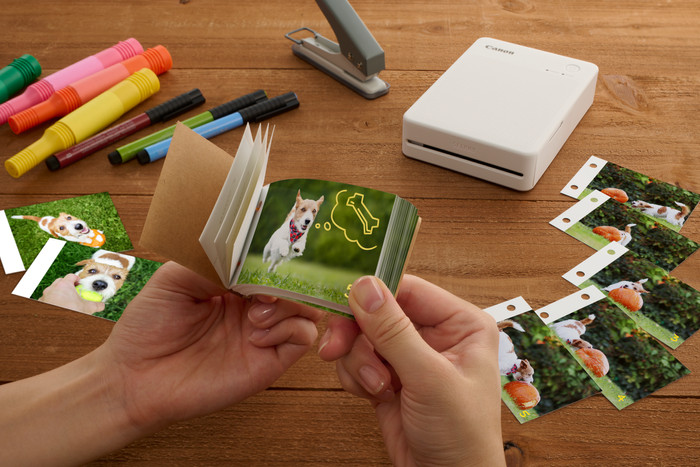 Canon SELPHY QX20 Weiß produkt in gebrauch