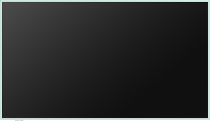 TCL Frame Vernal Mint 75 Zoll vorne