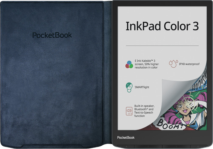 PocketBook Cover Charge InkPad 4/InkPad Color 3/InkPad Color 2 Dark Blue front