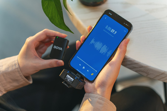 Boya Boyamic produkt in gebrauch