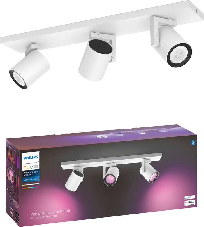Philips Hue Argenta Aufbauspot White & Color - Weiß - 3 Spots verpackung