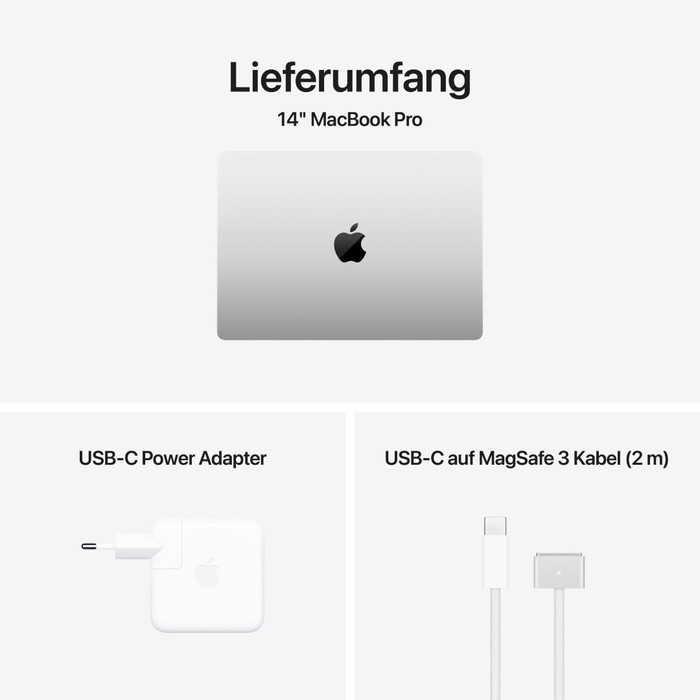 Apple MacBook Pro 14" M4 (10 Core CPU / 10 Core GPU) 16GB/512GB Silber QWERTZ visueller lieferant