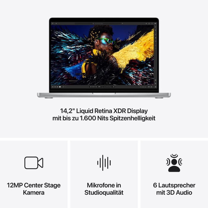 Apple MacBook Pro 14 inches M4 (10 Core CPU/10 Core GPU) 16GB/1TB Silver QWERTZ visual supplier