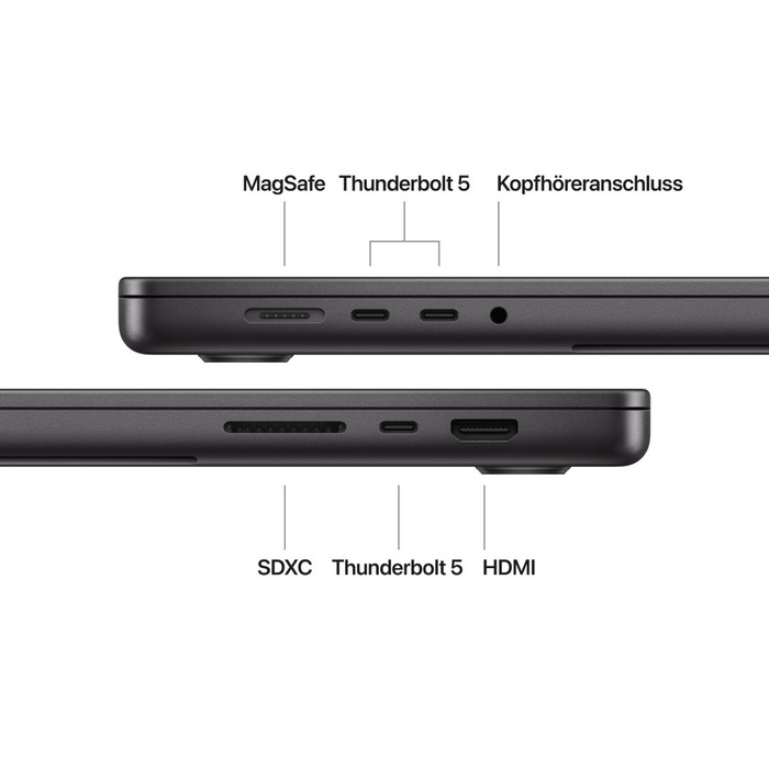 Apple MacBook Pro 16 inches M4 Max (14 Core CPU/32 Core GPU) 36GB/1TB Space Black QWERTZ visual supplier