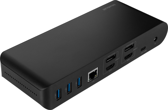BlueBuilt DisplayLink Docking Station Pro with USB-C Black back