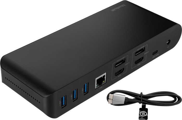 BlueBuilt DisplayLink Docking Station Pro with USB-C Black Main Image