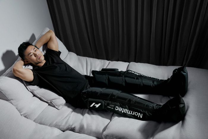Hyperice Normatec Premier Standard product in use