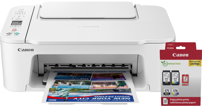 Canon PIXMA TS3751i + 1 Satz Reservepatronen + Fotopapier Main Image