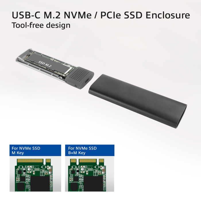 ACT USB-C M.2 NVMe / PCIe SSD Gehäuse visueller lieferant