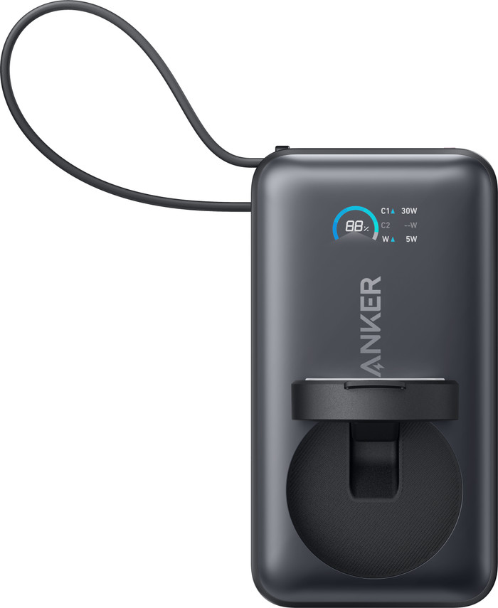 Anker MagGo Power Bank (10000mAh) ブラック Anker MagGo Power Bank (10,000mAh, 7.5W, Stand) | マグネット