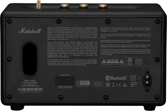 Marshall Acton III BT Black back