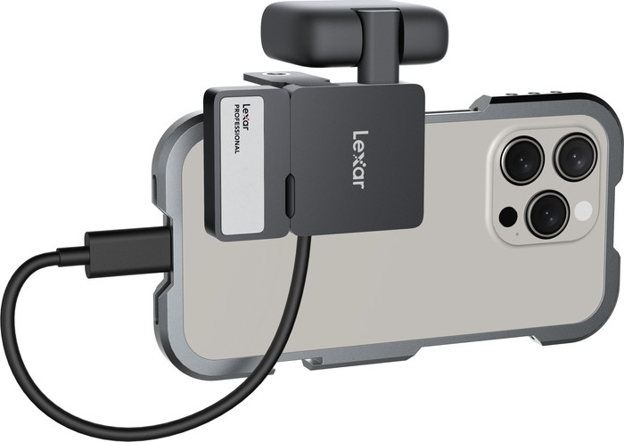 Lexar Go Portable SSD SL400 1TB + Hub produkt in gebrauch