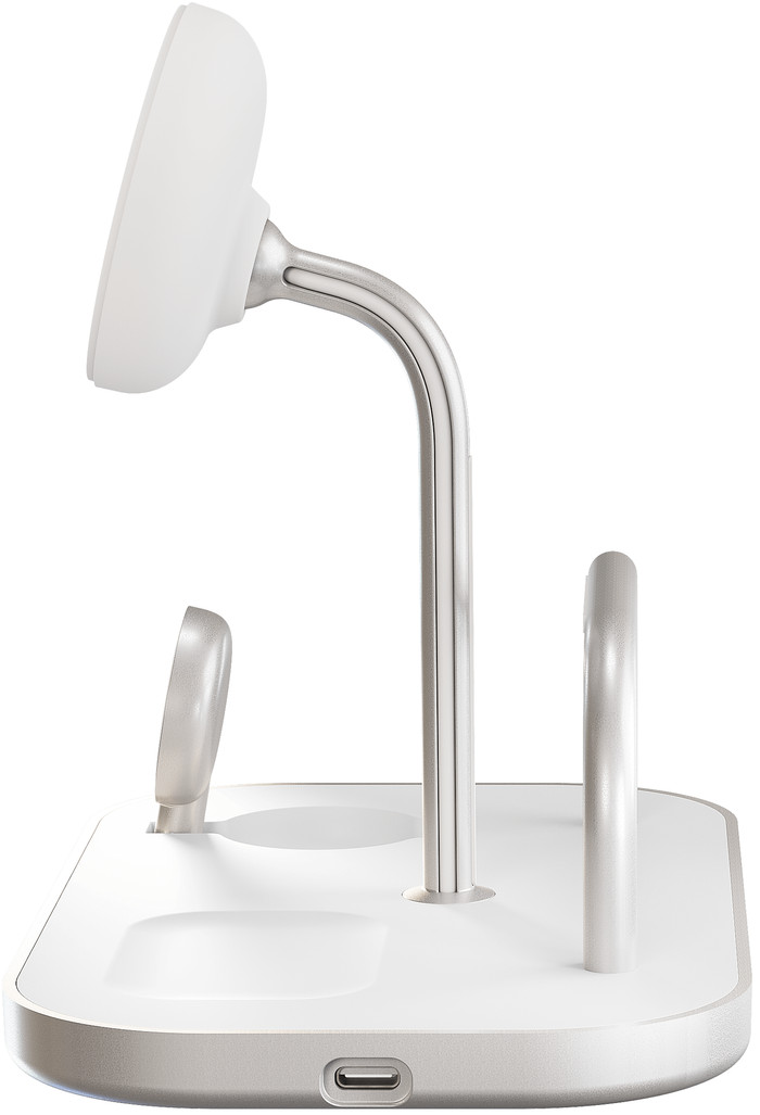 Zens 4-in-1 MagSafe with Qi2 Wireless Charger 15W with Stand, Watch Stand, and iPad Stand right side