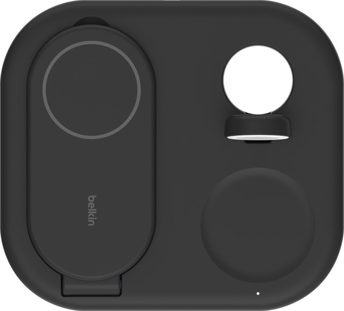Belkin Boost Charge MagSafe and Qi2 3-in-1 Wireless Charger 15W with Stand Black top