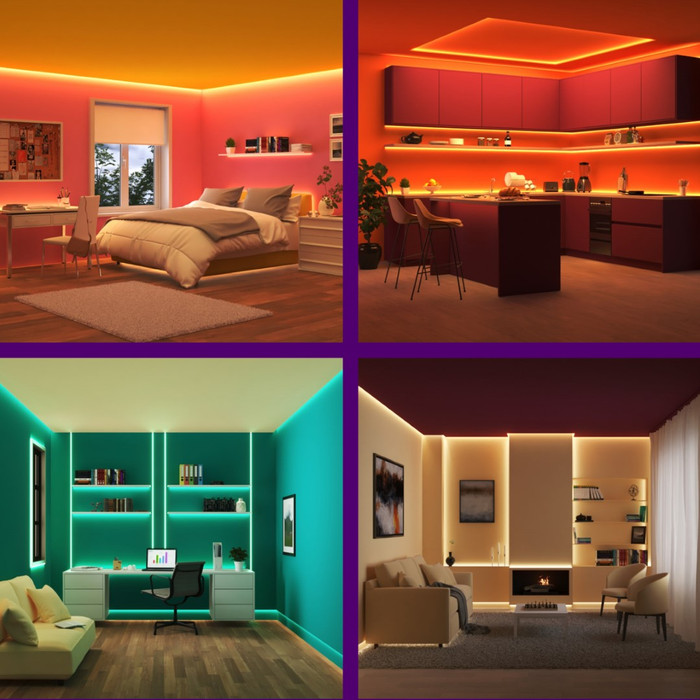 WiZ LED Lightstrip - Farbiges Licht -  10 Meter produkt in gebrauch