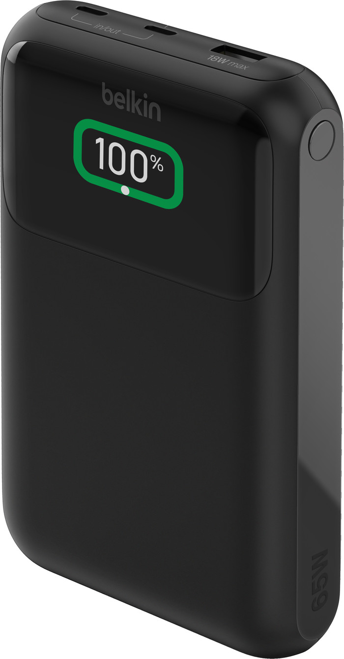 Belkin BoostCharge Pro Laptop Powerbank mit Power Delivery 20.000 mAh Schwarz linke seite