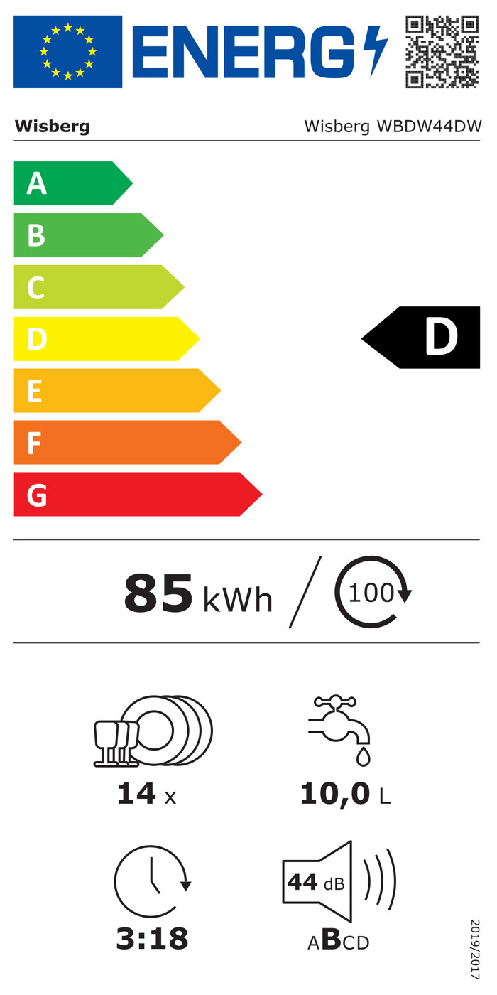 Wisberg WBDW44DW energy label