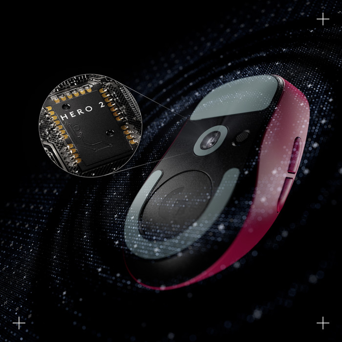 Logitech G PRO X Superlight 2 DEX Lightspeed Kabellose Gaming-Maus Magenta produkt in gebrauch