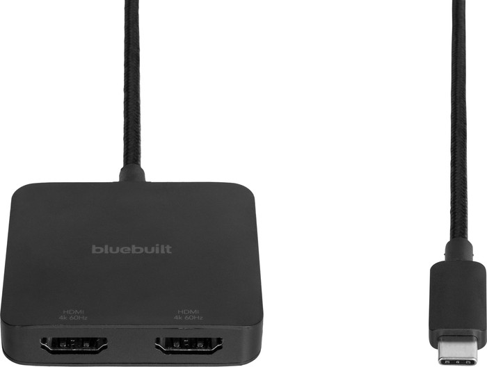 BlueBuilt USB-C auf Dual HDMI Adapter oberseite