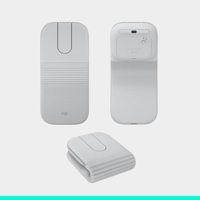 Logitech Mobi Fold Maus Off-White visueller lieferant