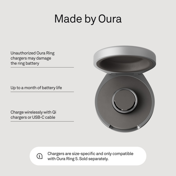 Oura Ring 5 Wireless Charging Case Size 10 visual supplier