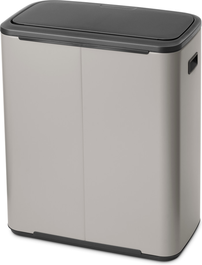 Brabantia Bo Touch Bin Mülleimer 2 x 30 Liter Soft Grey rückseite