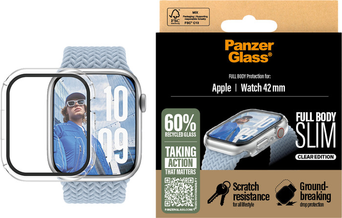PanzerGlass Full Body Apple Watch 42mm Screen Protector Transparent packaging