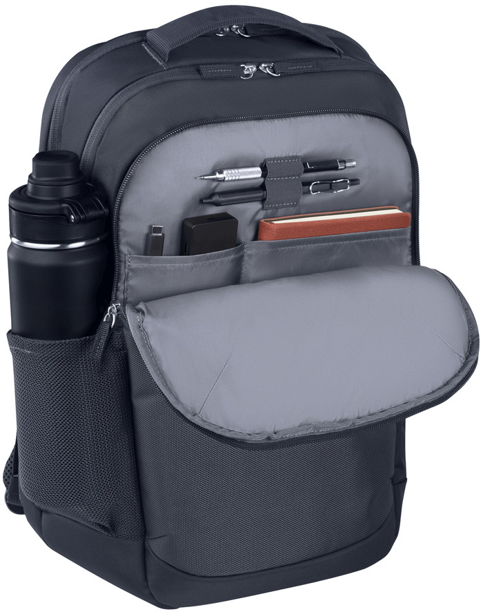 HP Everyday 16 Odyssey Gray Laptop Backpack inside