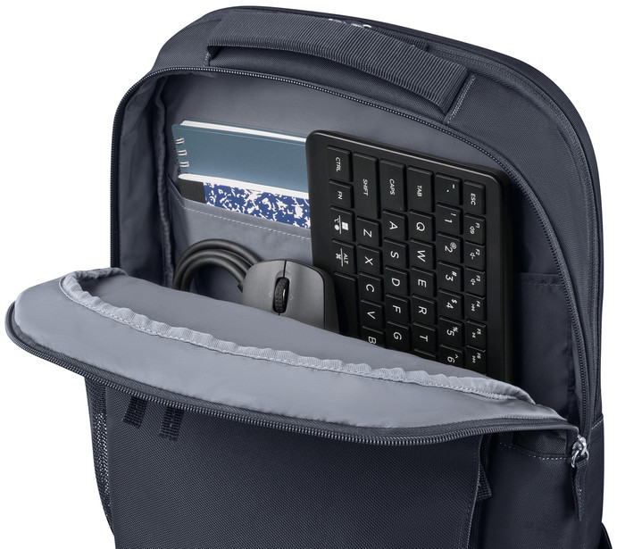 HP Everyday 16 Odyssey Gray Laptop Backpack inside