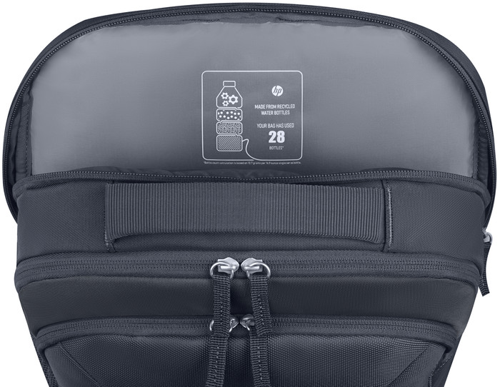 HP Everyday 16 Odyssey Gray Laptop Backpack inside