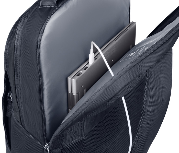 HP Everyday 16 Odyssey Gray Laptop Backpack inside