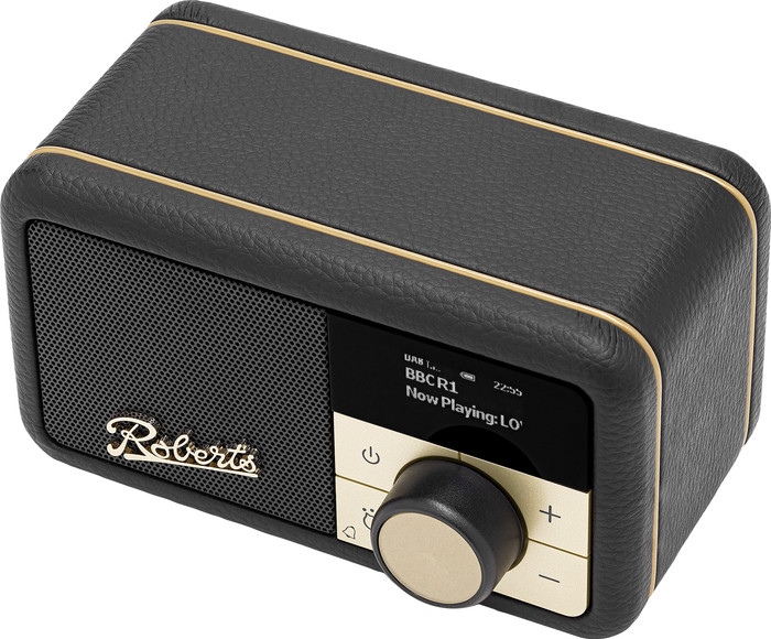 Roberts Radio Revival Petite 2 Schwarz oberseite