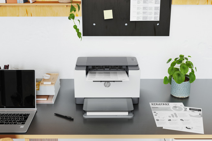 HP LaserJet M209d product in use