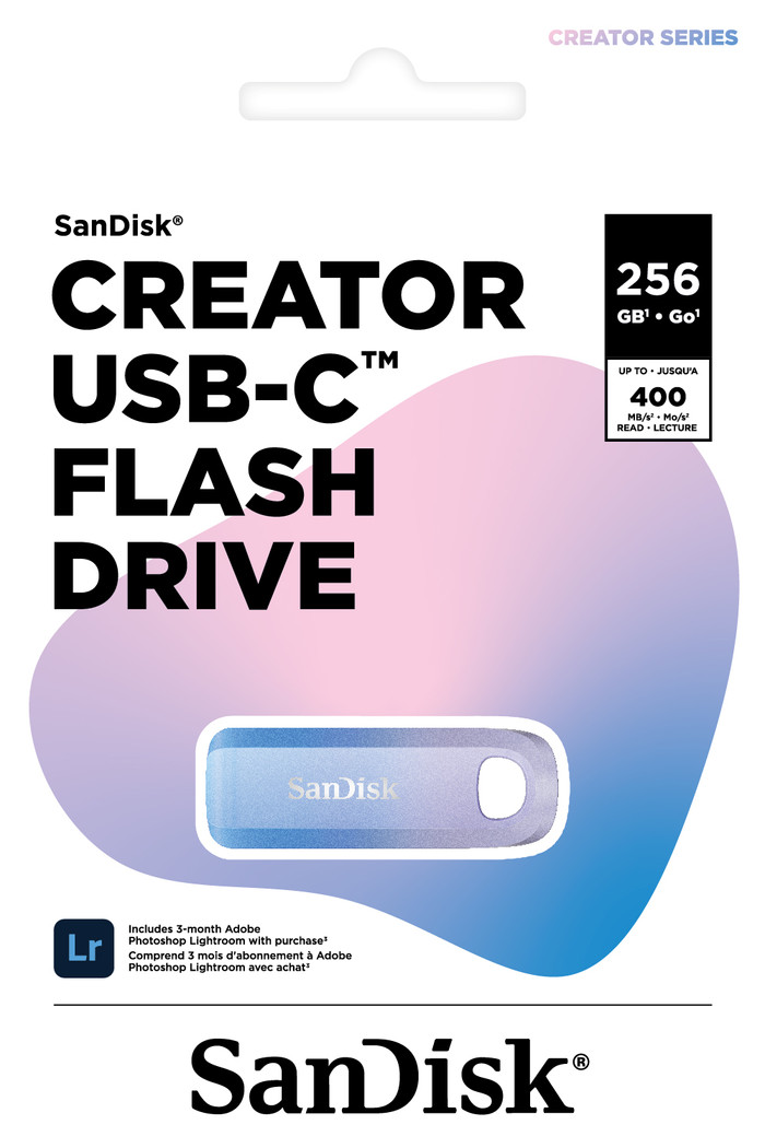 SANDISK Creator USB-C Flash Drive 256GB verpackung