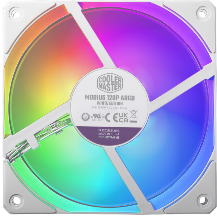 Cooler Master Mobius 120P ARGB Weiß - Single Fan rückseite