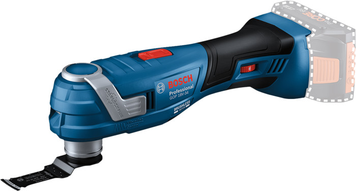 Bosch Professional GOP 18V-34 5,0 Ah GBA Akku Starterset rechte seite