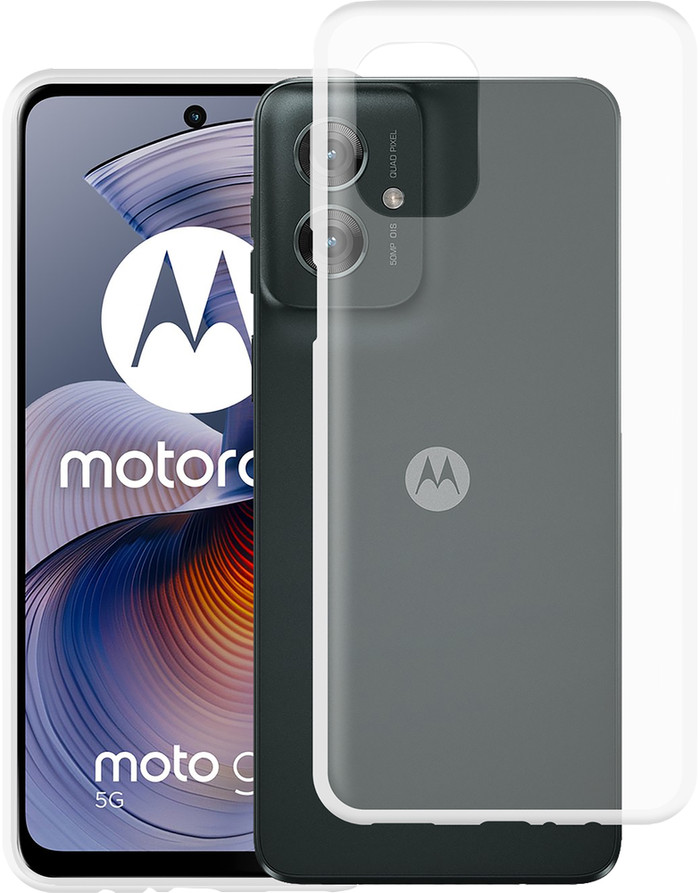 Just in Case Soft Design Motorola Moto G55 Back Cover Transparent product in use