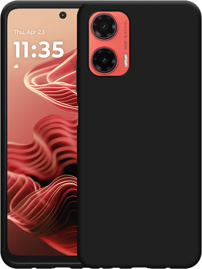 Just in Case Soft Design Motorola Moto G35 Backcover Schwarz vorne