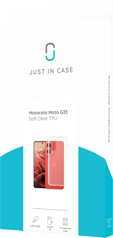 Just in Case Soft Design Motorola Moto G35 Backcover Transparent verpackung